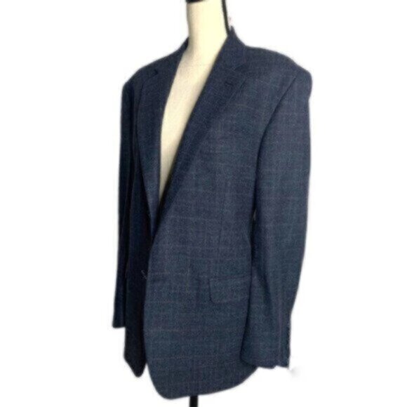 Pronto Uomo Vintage Wool & Cashmere Plaid Oversized Single Breasted Blazer - Picture 9 of 14